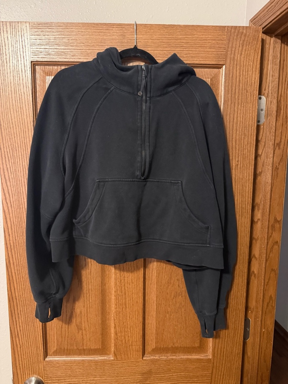 lululemon athletica scuba Black Half-Zip Hoodie Sweatshirt